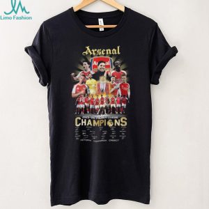 Arsenal 2025 26 Premier League Champions Signature T Shirt