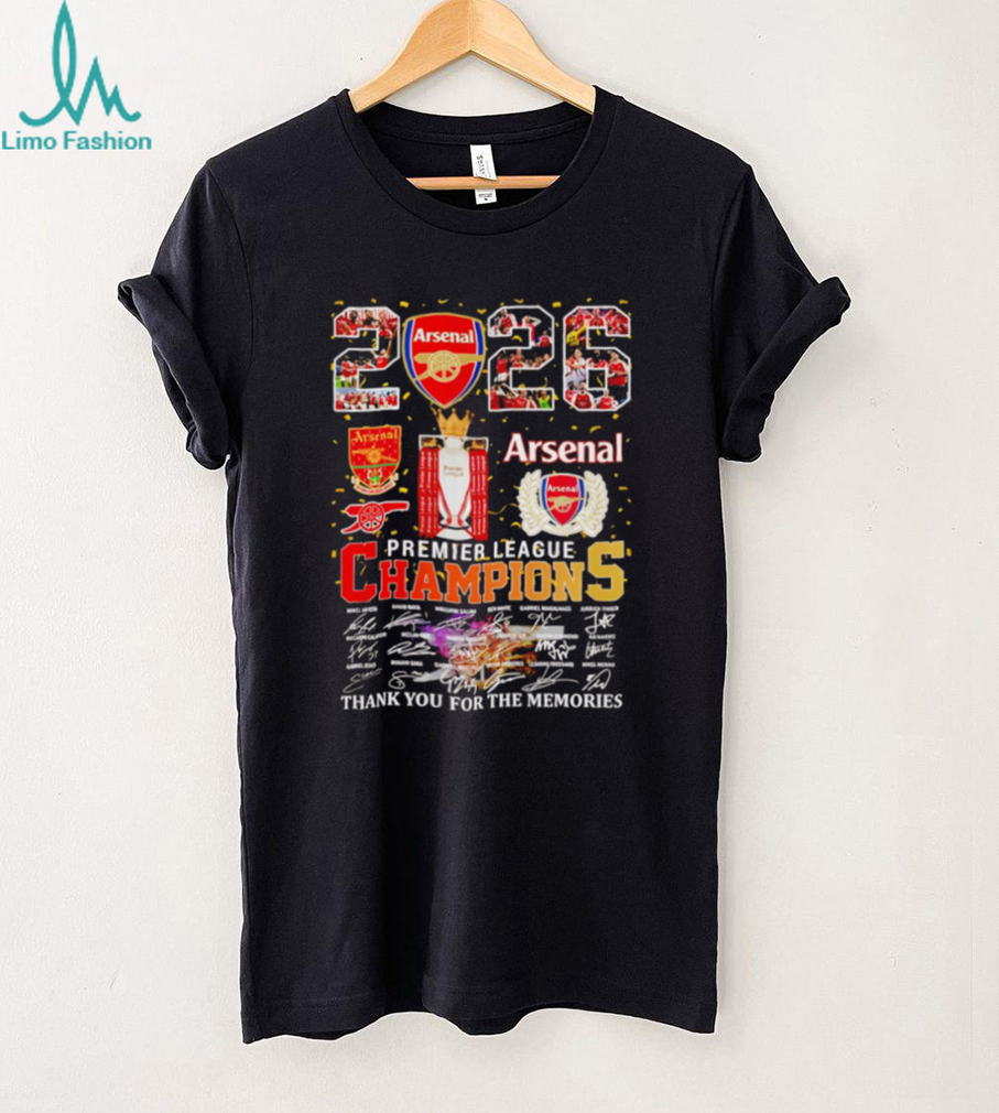 Arsenal Premier League Champions 2026 Signatures T Shirt Arsenal Premier League Champions 2026 Signatures T Shirt