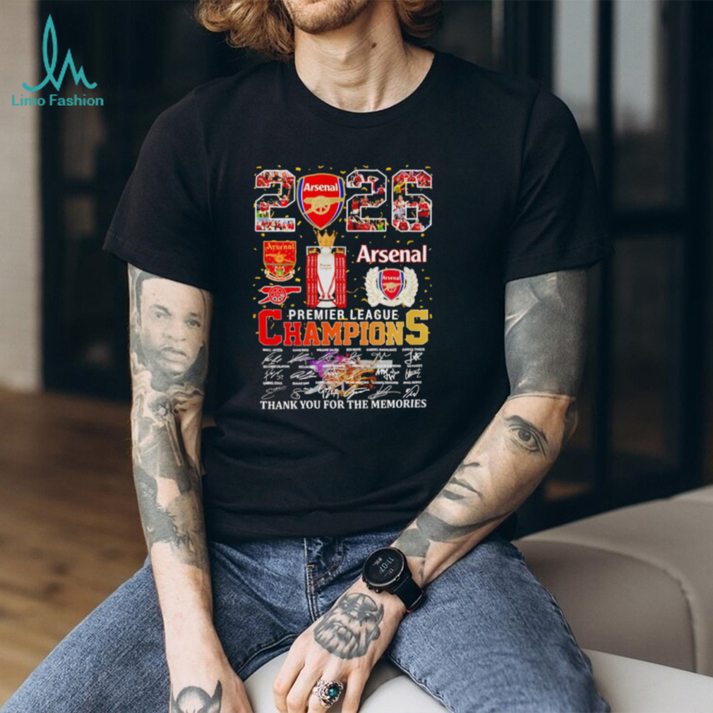 Arsenal Premier League Champions 2026 Signatures T Shirt Arsenal Premier League Champions 2026 Signatures T Shirt