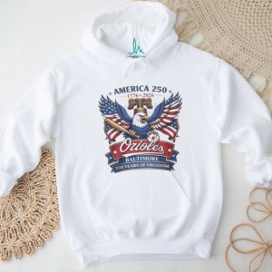 Baltimore Orioles America 250 Years of Freedom 1776 2026 Eagle T Shirt