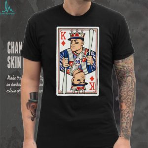 Baseball King Number 99 Playing Card Pinstripes T Shirt