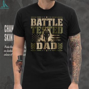 Battle Tested Dad Military Soldier US Flag Father's Day T Shirt