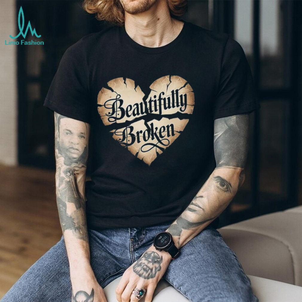 Beautifully Broken Heart Grunge Aesthetic Minimalist T Shirt Beautifully Broken Heart Grunge Aesthetic Minimalist T Shirt