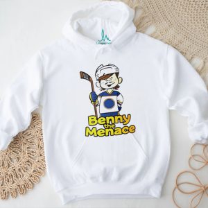 Benny the Menace Hockey Character T Shirt Funny Youth Hockey Graphic T Shirt Sports Fan Cartoon Mascot Shirt