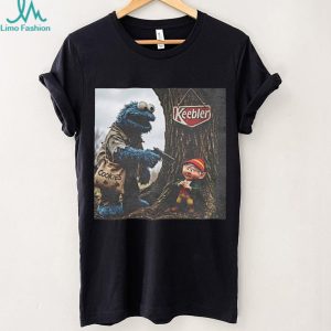 Blue Monster and Forest Elf Edgy muppet meme T shirt