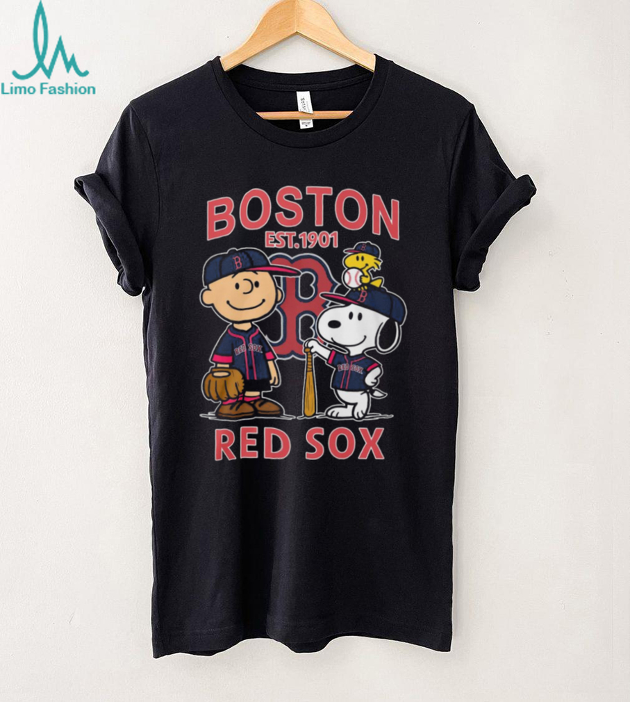 Boston Red Sox Est 1901 Peanuts Charlie Brown and Snoopy Baseball T Shirt Boston Red Sox Est 1901 Peanuts Charlie Brown and Snoopy Baseball T Shirt