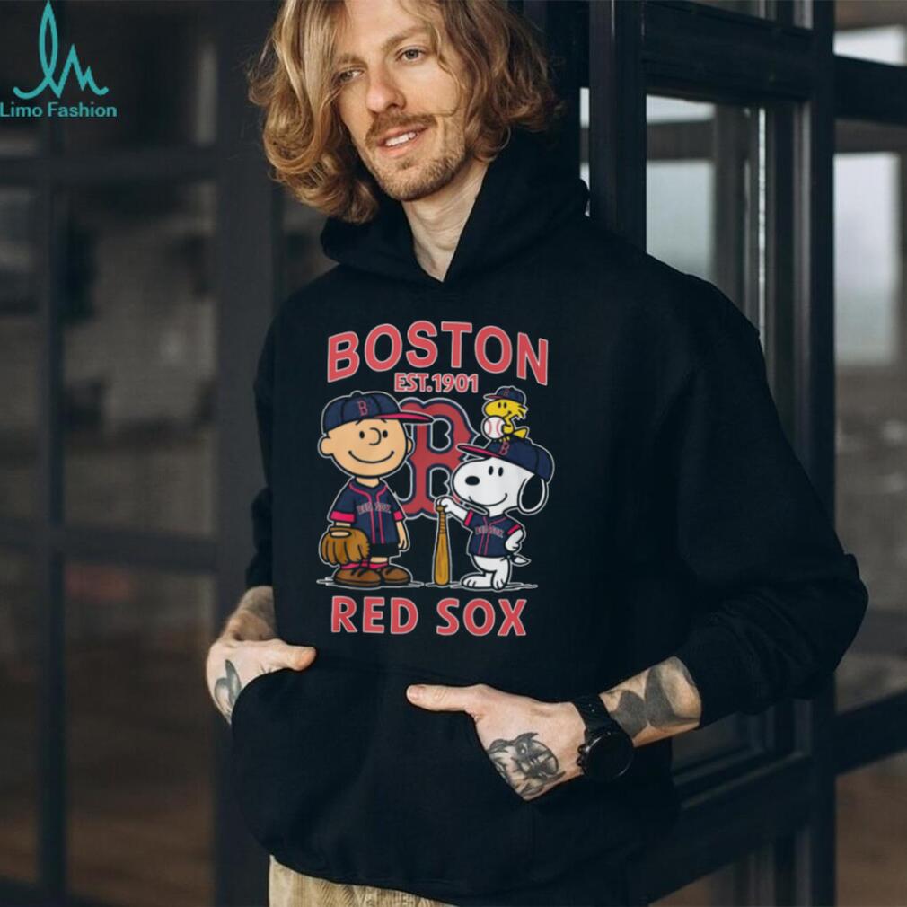 Boston Red Sox Est 1901 Peanuts Charlie Brown and Snoopy Baseball T Shirt Boston Red Sox Est 1901 Peanuts Charlie Brown and Snoopy Baseball T Shirt