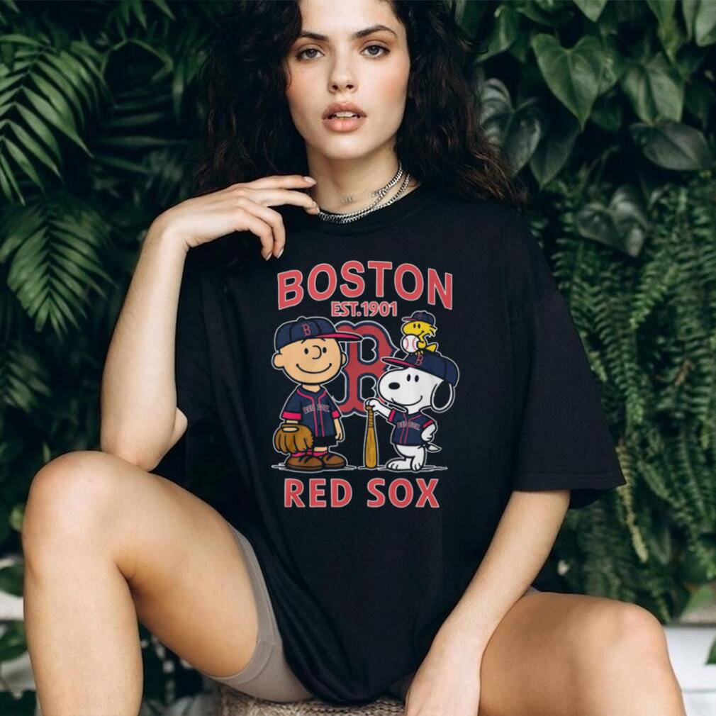 Boston Red Sox Est 1901 Peanuts Charlie Brown and Snoopy Baseball T Shirt Boston Red Sox Est 1901 Peanuts Charlie Brown and Snoopy Baseball T Shirt