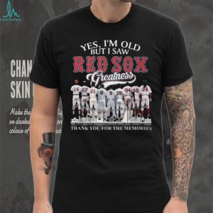 Boston Red Sox Greatness Legends Lineup Thank You For Memories T Shirt