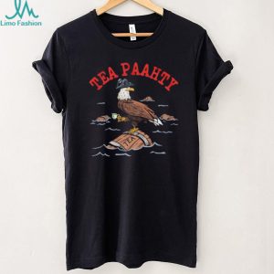 Boston Tea Paahty Eagle Patriotic History Parody T Shirt