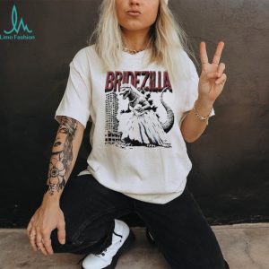 Bridezilla Funny Godzilla Wedding Bride Parody White T Shirt