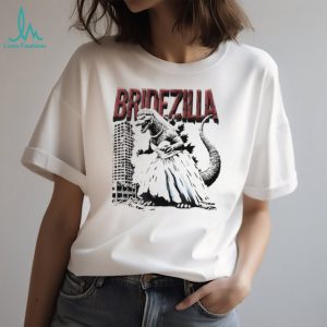 Bridezilla Funny Godzilla Wedding Bride Parody White T Shirt