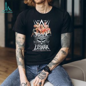 Brock Lesnar WWE Wrestling Legend Tribute Skull Graphic T Shirt