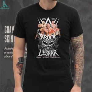 Brock Lesnar WWE Wrestling Legend Tribute Skull Graphic T Shirt