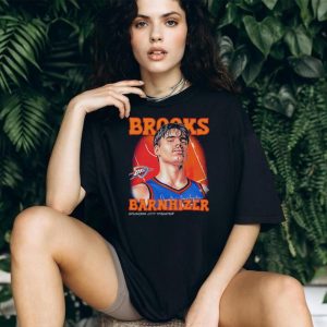 Brooks Barnhizer Oklahoma City Basketball Retro Portrait Graphic T Shirt