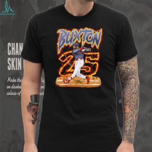 Buxton 25 Baseball Player Flame Sports Fan T Shirt