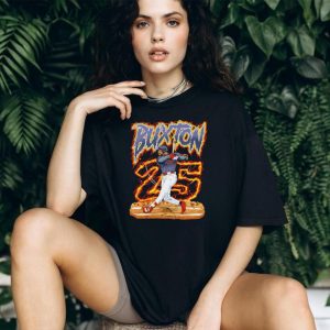 Buxton 25 Baseball Player Flame Sports Fan T Shirt