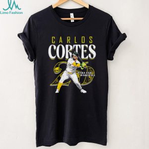 Carlos Cortes Oakland Baseball Star Action Graphic Athletic T Shirt
