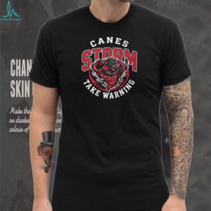 Carolina Hurricanes NHL Hockey Boar Mascot Storm Take Warning Red Cyclone T Shirt