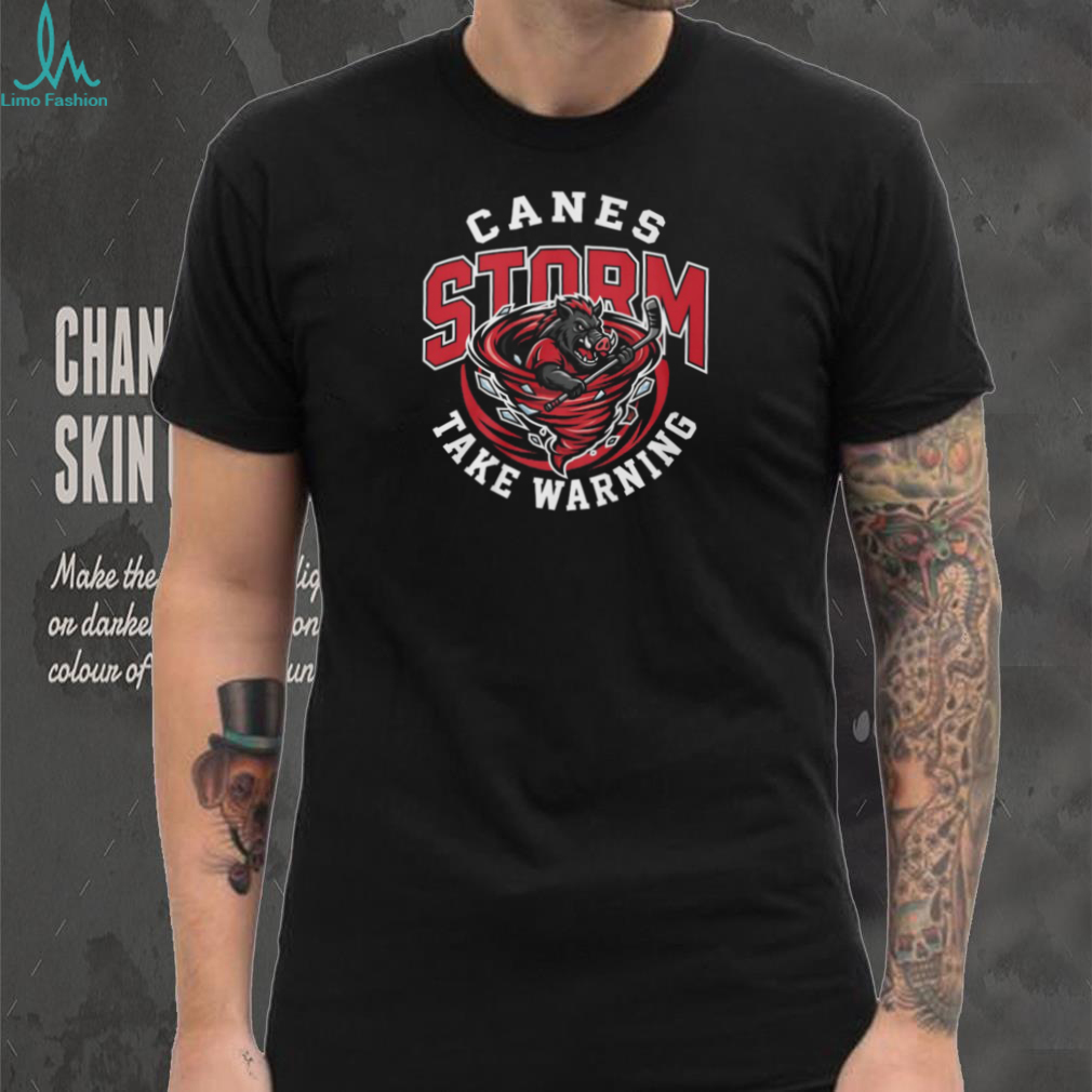 Carolina Hurricanes NHL Hockey Boar Mascot Storm Take Warning Red Cyclone T Shirt Carolina Hurricanes NHL Hockey Boar Mascot Storm Take Warning Red Cyclone T Shirt