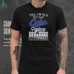 Chicago Cubs Greatness Players Signatures Numbers Blue White Thank You For Memories T Shirt