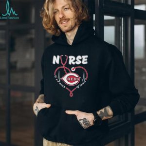 Cincinnati Baseball Nurse T Shirt It's A Work Of Heart Stethoscope Design