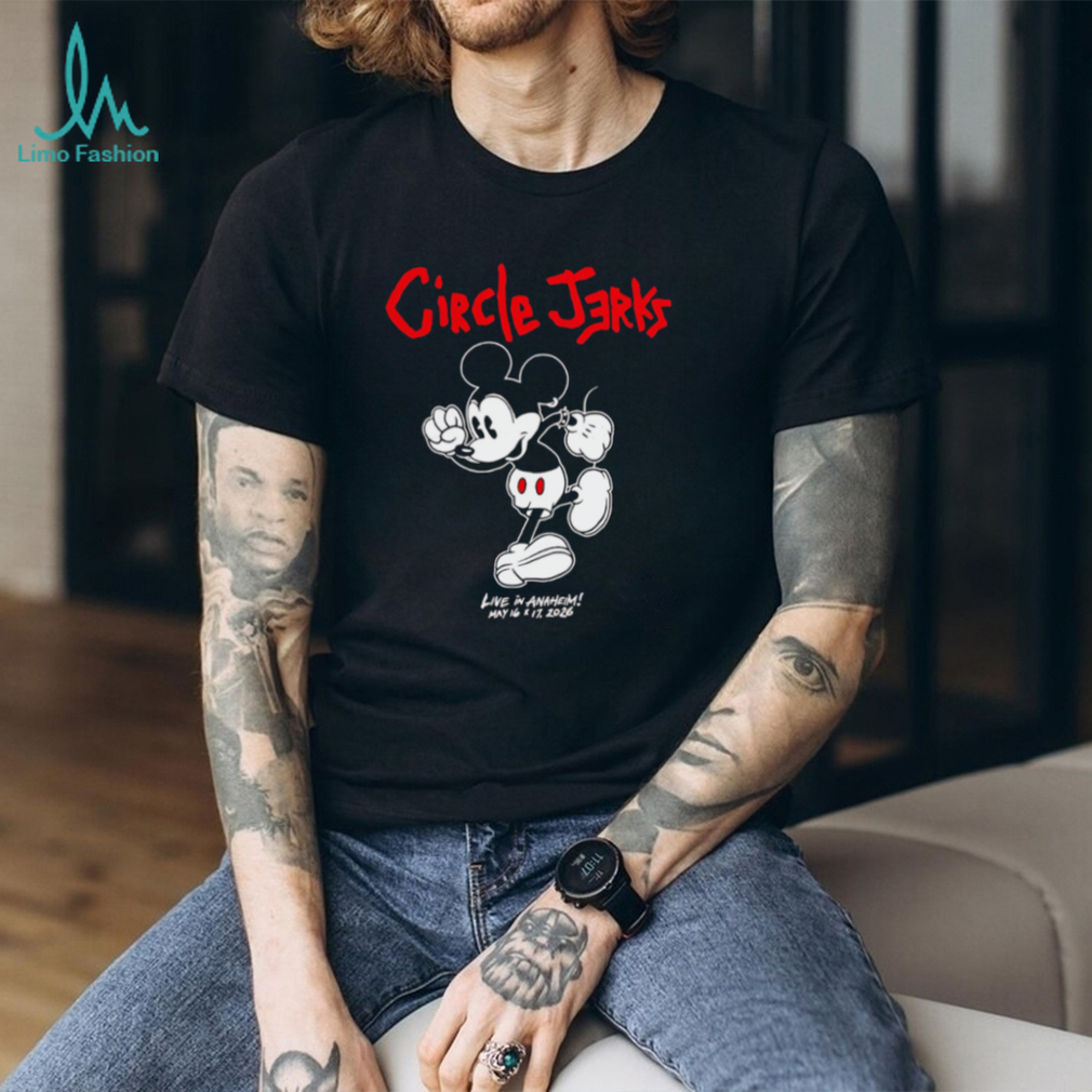 Circle Jerks Punk Rock Live In Anaheim Mickey Mouse Graphic T Shirt Circle Jerks Punk Rock Live In Anaheim Mickey Mouse Graphic T Shirt