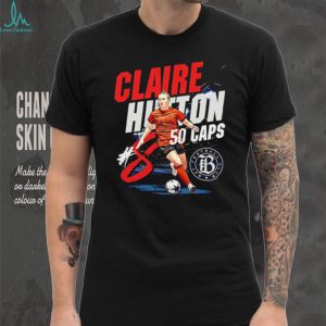 Claire Hutton Football Bay Club 50 Caps Athlete Appreciation T Shirt