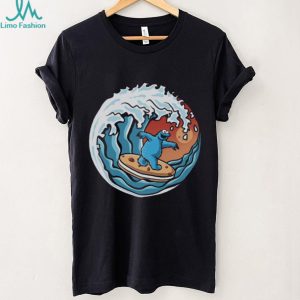 Cookie Monster Surfing The Great Wave Graphic T Shirt