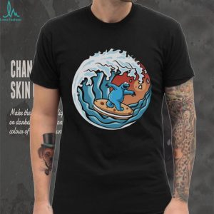 Cookie Monster Surfing The Great Wave Graphic T Shirt