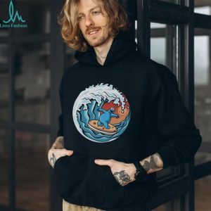 Cookie Monster Surfing The Great Wave Graphic T Shirt
