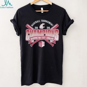 Crimson Washington State Cougars 2026 Mountain West Baseball Tournament Champions T Shirt
