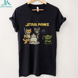 Cute Star Paws Cat Characters Sci Fi Movie Kitten Parody T Shirt