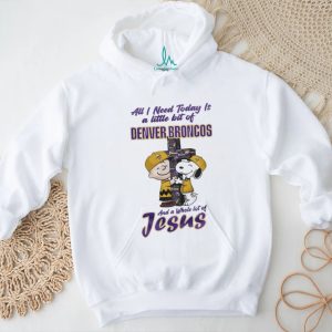 Denver Broncos Charlie Brown Snoopy Faith Jesus T Shirt