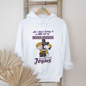 Denver Broncos Charlie Brown Snoopy Faith Jesus T Shirt