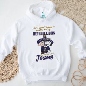 Detroit Football Fan Snoopy Jesus Christian T Shirt
