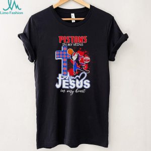 Detroit Pistons Basketball Jesus in My Heart Christian NBA Fan T Shirt