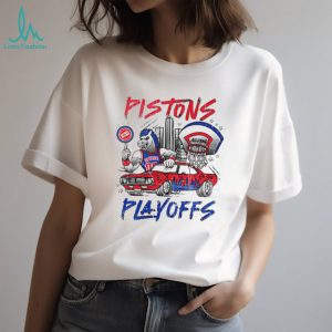 Detroit Pistons Mascot Hooper Muscle Car Playoffs Streetwear T Shirt