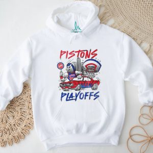 Detroit Pistons Mascot Hooper Muscle Car Playoffs Streetwear T Shirt