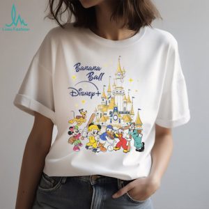 Disney Banana Ball Mickey And Friends Castle Baseball T Shirt