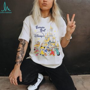 Disney Banana Ball Mickey And Friends Castle Baseball T Shirt