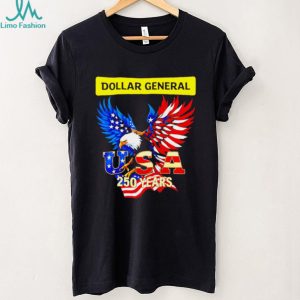 Dollar General USA 250 Years Patriotic Eagle Graphic T Shirt