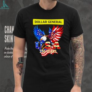 Dollar General USA 250 Years Patriotic Eagle Graphic T Shirt