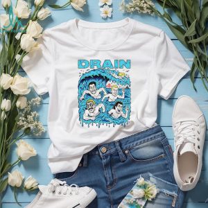 Drain Band Ocean Wave Golden Gate Surfer Graphic T Shirt