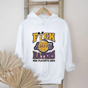 F.ck Haters Los Angeles Lakers 2004 NBA Playoffs Mickey Mouse T Shirt