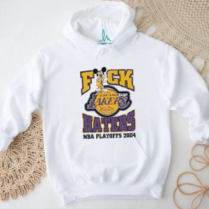 F.ck Haters Los Angeles Lakers 2004 NBA Playoffs Mickey Mouse T Shirt