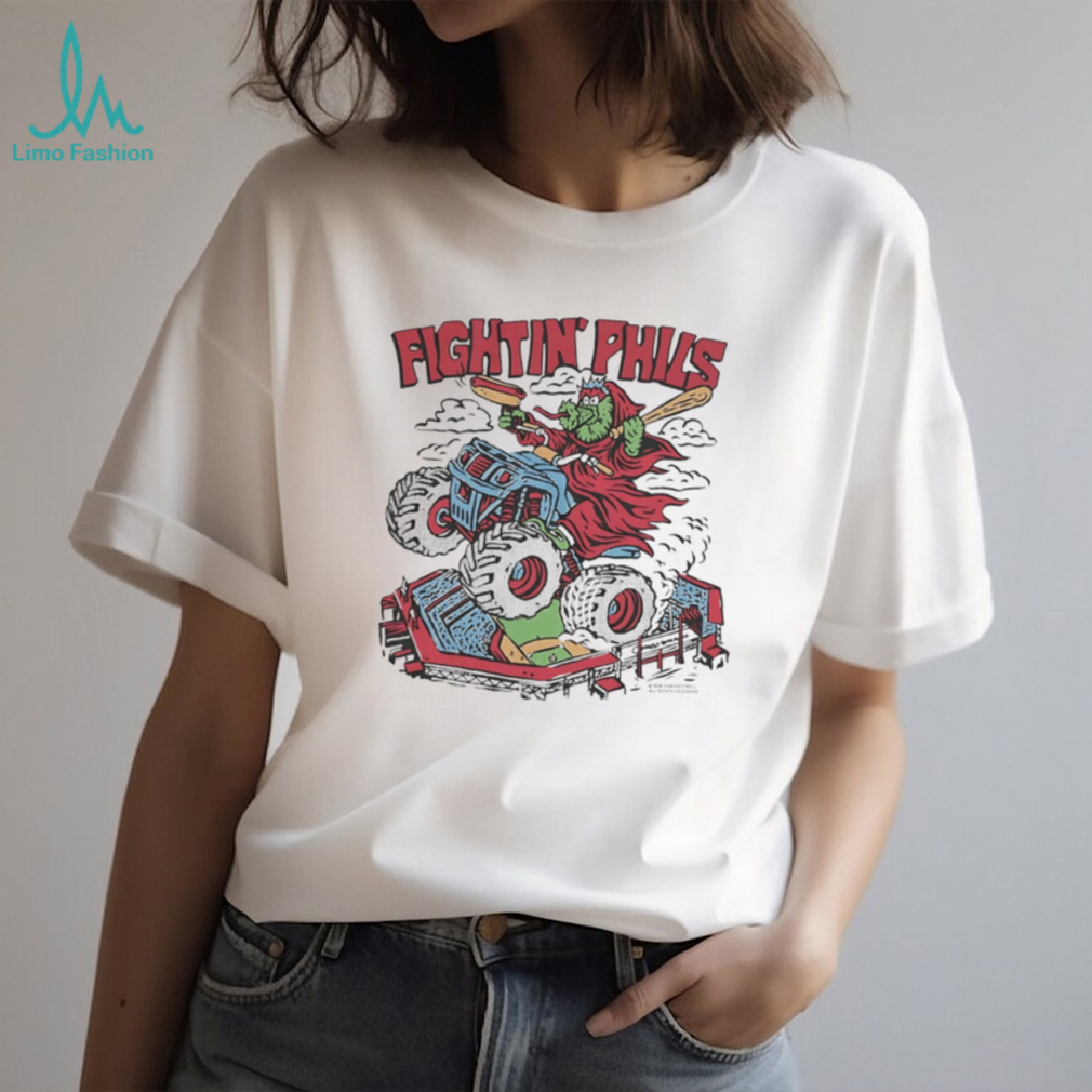 Fightin’ Phils Monster Truck Stadium Mascot Graphic T Shirt Fightin’ Phils Monster Truck Stadium Mascot Graphic T Shirt