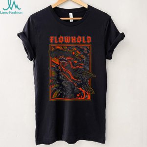 Flowhold Hammerhead Shark Ocean Wave Graphic Streetwear T Shirt