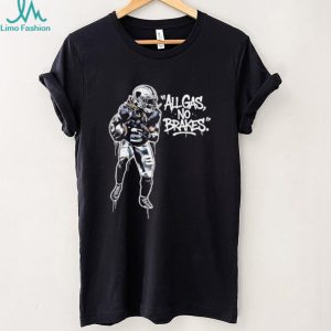 Football Player All Gas No Brakes Sports Graphic T Shirt