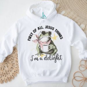 Funny Frog Jesus Thinks I Am A Delight Retro Style Graphic T Shirt